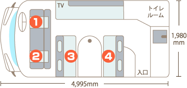 コルドリーブス内装図の昼